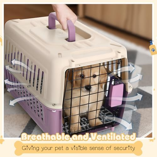 2 Set Hard Plastic Pet Carrier Breathable Dog Cat - Image 7