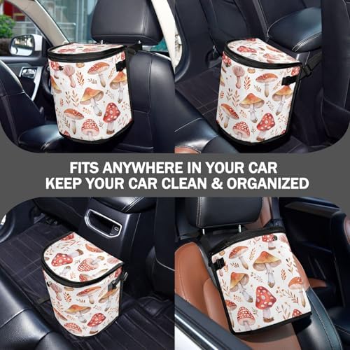 Car Trash Can Mushroom Leaves Car Garbage Bag - Image 3