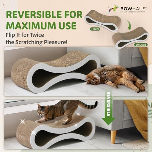 CAPHAUS Infinity Cat Scratcher Lounger, Reversible Scratcher, Large Cat - Image 7