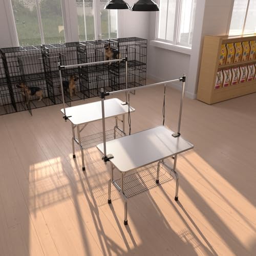 36" Pet Dog Grooming Table, Foldable Stainless Steel Frame Pet Drying Grooming - Image 6
