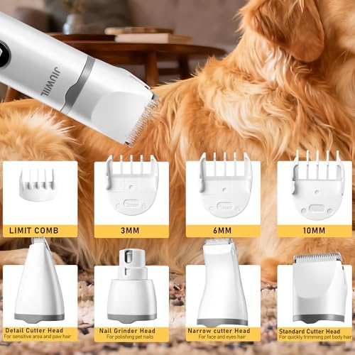 Dog Clippers for Grooming, 4 in 1 Dog Grooming Kit Hair Clipper - Image 4