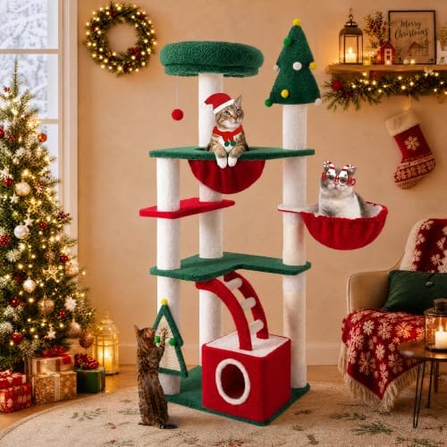SHA CERLIN 67in Tall Cat Tree/Climbing Tower - Image 2