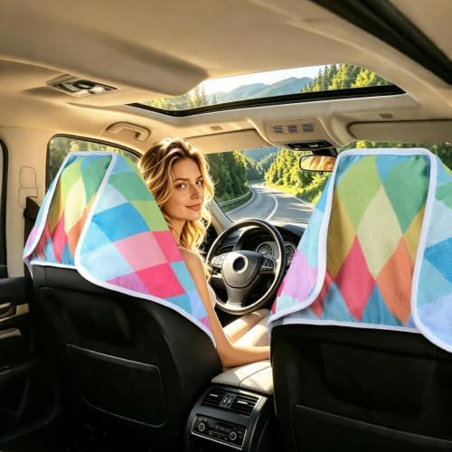 Waterproof Car Seat Cover Towel, Diamond Shape - Image 4