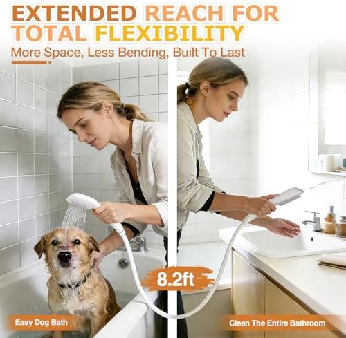 Jamini Dog Shower Attachment, Handheld High-Pressure Sprayer - Image 4