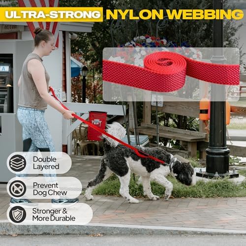 Fida 10 FT Heavy Duty Dog Leash, Dual Padded Handles - Image 3