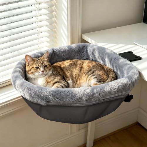 Cat Desk Bed, Desk Mounted Cat Hammock by Unknown