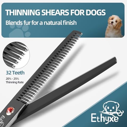 7-Inch Dog Grooming Scissors Set, 4-in-1 Pet Shears Kit - Image 4