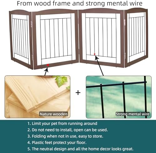 ZJSF Freestanding Foldable Dog Gate - Image 6