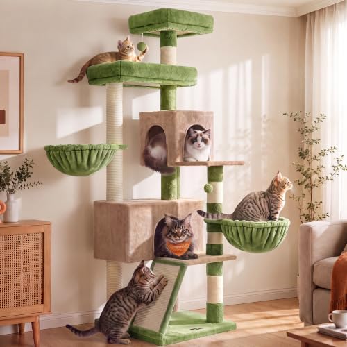 Feandrea Cat Tree, 68.5-in Tall Cat Tower by FeandreabySONGMICSHOME