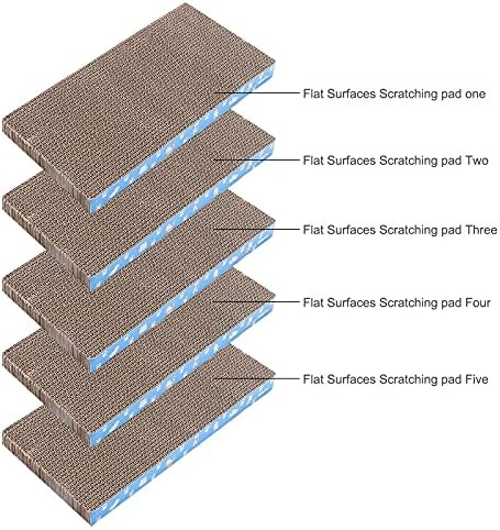 5 Packs in 1 Cat Scratch Pad, Cat Scratcher Cardboard, Reversible, Durable - Image 2