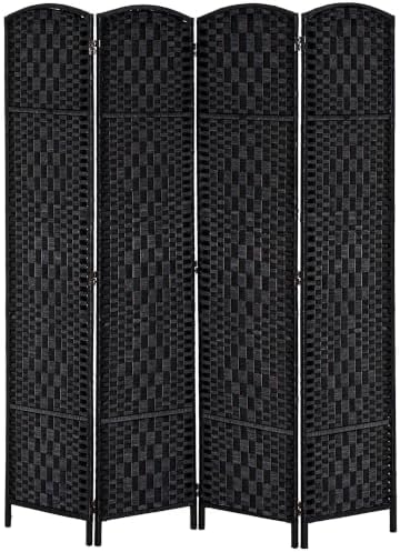 HOMCOM Room Divider 4-Panel, 6FT-Tall Folding Privacy Screen by HOMCOM