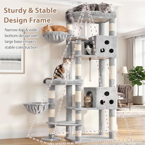 Gitelsnour Cat Tree Tower, Sturdy Structure - Image 5