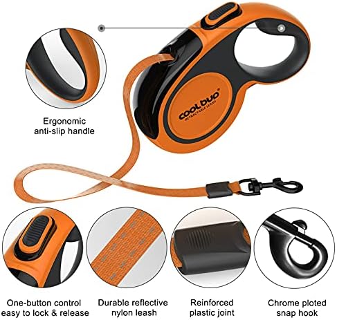 Retractable Dog Leash 360°Tangle-Free 16ft Heavy Duty Pet Walking Leash - Image 2