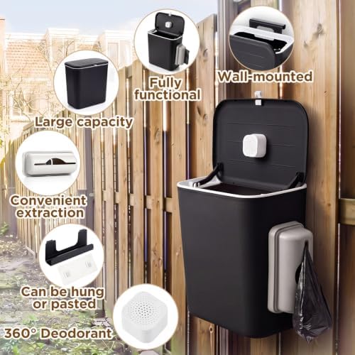 Mifoci Dog Poop Trash Can Outside, 2.4 Gallon - Image 4