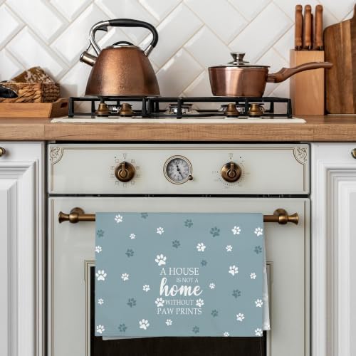 Funny Dog Paw Blue Kitchen Towels, Dog Lovers Gifts - Image 4