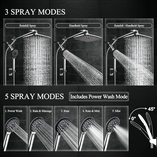 Veken 14" Wide Rain Shower Head - Image 4