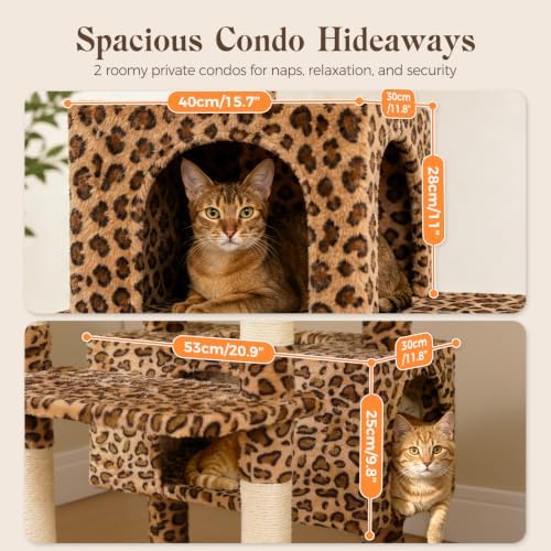 PAWZ Road 72" Leopard Tall Cat Tree - Image 4