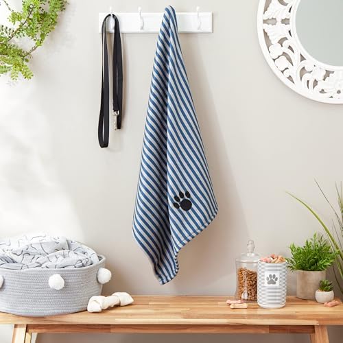 Bone Dry Pet Grooming Towel Collection Absorbent Microfiber X-Large, Striped - Image 6