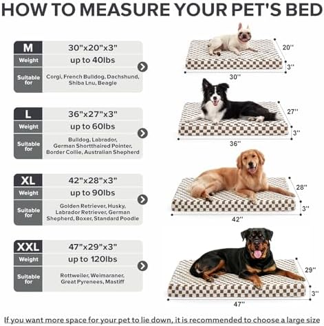 JOEJOY Dog Bed for Medium Dogs, Large Orthopedic Dog Bed - Image 5