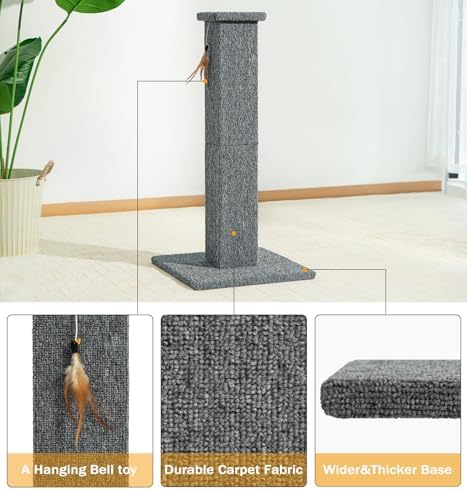 Made4Pets Cat Scratching Post for Indoor Cats, Carpet Cat Scratcher - Image 3