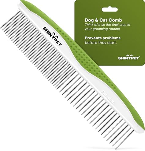 Dog & Cat Grooming Comb for Removes Tangles, and Matted Fur by ShinyPet
