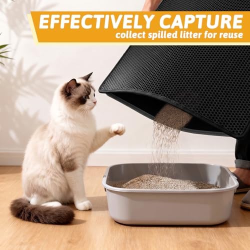 Pieviev Litter Mat, Double-Layer Waterproof Trapping Mat - Image 3