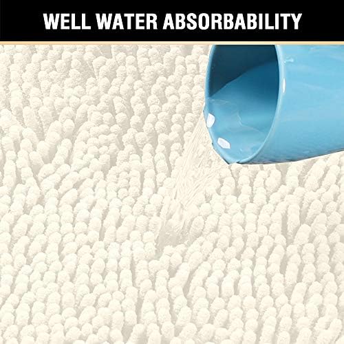 H.VERSAILTEX Microfiber Bath Rugs Chenille Floor Mat Ultra Soft Washable - Image 5