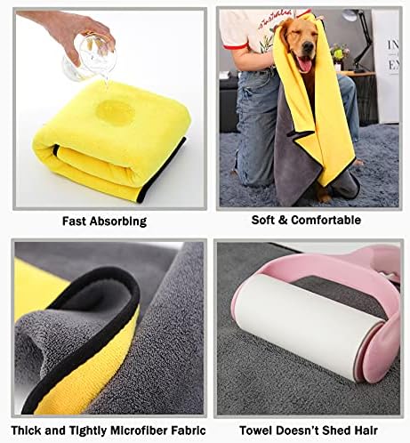Dog Towel - 2 Pack Large Dog Bath Towel Super Absorbent Microfiber Beach Towels - Image 5