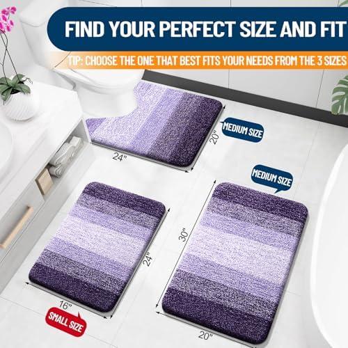 OLANLY Bathroom Runner Rug 70x20, Extra Soft Absorbent Microfiber Bath Rugs - Image 2
