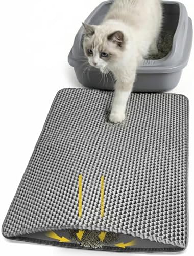 Cat Litter Mat 24x15 Inches, Honeycomb Double Layer Litter Trapping Mat by Unknown