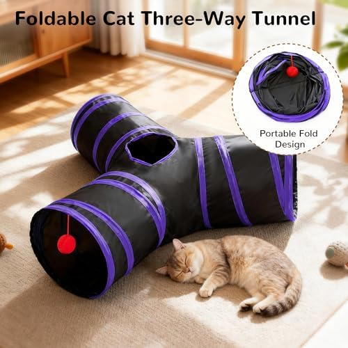 Tempcore Cat Tunnel, 3-Way Collapsible Toy - Image 6