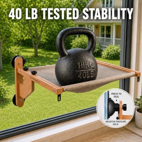 Extra Wide Cat Window Perch, 3-in-1 & Cordless - Image 3