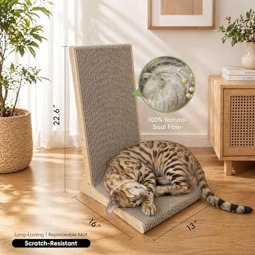 Cat Scratcher, L Shape Cat Scratching Board, 105° Cat Scratch Pad - Image 2