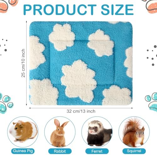 Haull 4 Pcs Waterproof Guinea Pig Bedding Mat, 13 x 10 - Image 2
