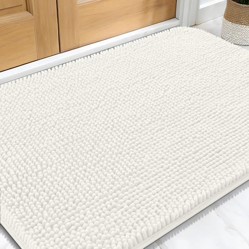 OLANLY Dog Door Mat for Muddy Paws 34x21, Super Absorbent Chenille Mud Mat by OLANLY