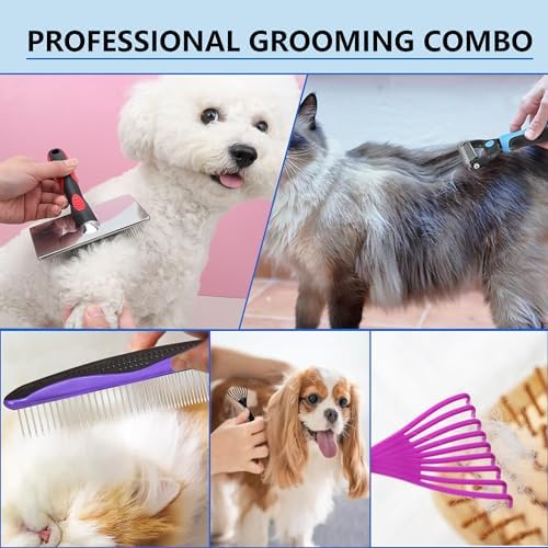 5-in-1 Dog & Cat Extra Long Pin Grooming Kit Slicker Brush - Image 7