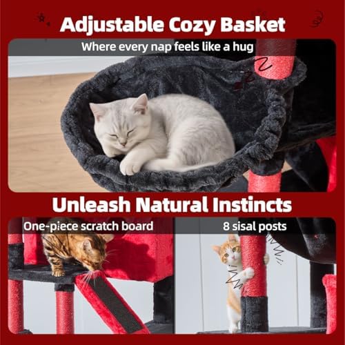 Taoqimiao Gothic Cat Tree, 71 in Extra Large Cat Tower - Image 6
