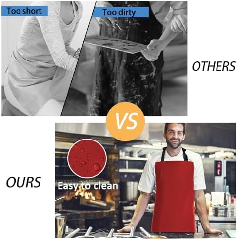Homsolver 2 Pack Waterproof Dishwasher Rubber Adjustable Apron - Image 5