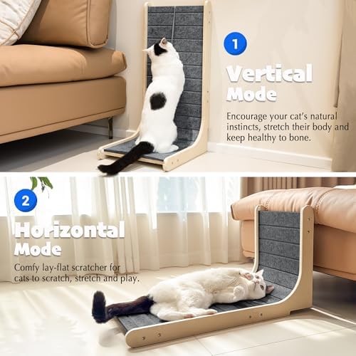 PETKARAY Felt Cat Scratcher, Vertical Cat Scratching Carpet, Scratch Resistant - Image 4