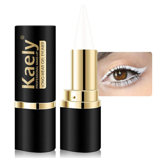 evpct 1Pcs White Gel Eyeliner Pencil Eye Black Face Paint Stick Makeup Set Waterproof Matte Cream Crayon Eyeliner Pencil Set Cat Eye Liners Eyeshadow Guide delineador de ojos contra el agua