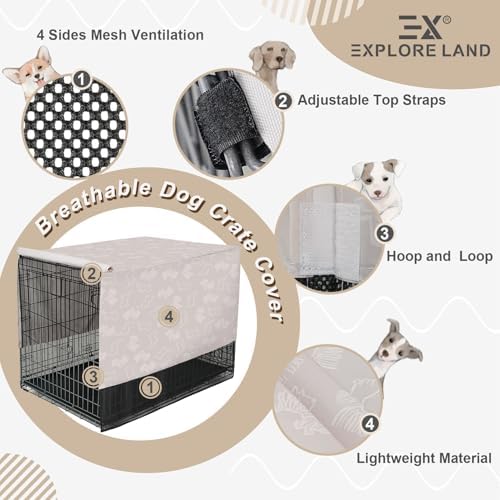 Explore Land Breathable Dog Crate Cover, 30 inches - Image 5
