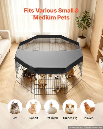 VEVOR Dog Playpen, 24 Inch 8-Panel Metal Puppy Pen - Image 4