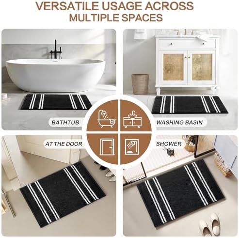 Kmson Bathroom Rugs Mat, Non-Slip Fluffy Thick Water Absorbent Microfiber Mat - Image 7