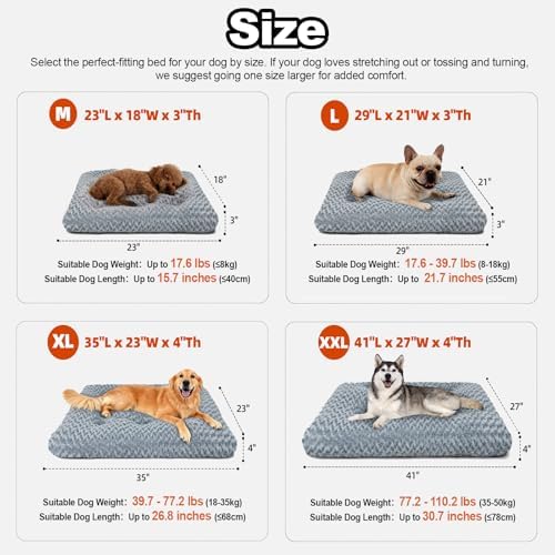 Dog Bed Medium Size, Plush Washable Pet Bed Mat, Dog Crate Bed 23"x 18" - Image 2