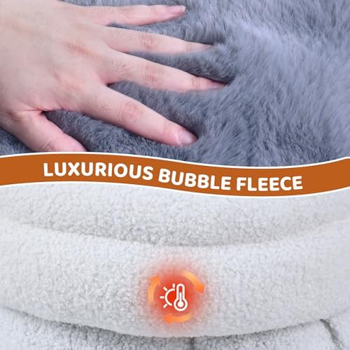 3 in 1 Semi-Enclosed Self Warming Burrow Cat Bed Sleeping Cave - Image 3