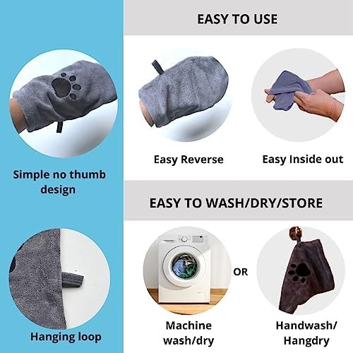 Penny & Niko Microfiber Pet Towel Mitts - Image 6