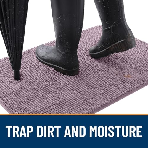 OLANLY Dog Door Mat for Muddy Paws 59x35, Super Absorbent Chenille Mud Mat - Image 2