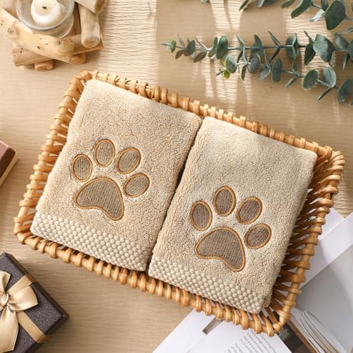 SmoothNovelty 2 Pcs Dog Paw Hand Towels - Image 2