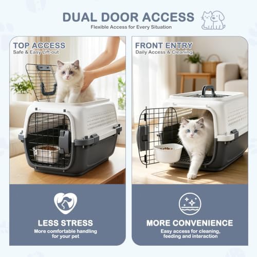 22.5" Hard Shell Cat Carrier, Pet Carrier - Image 6