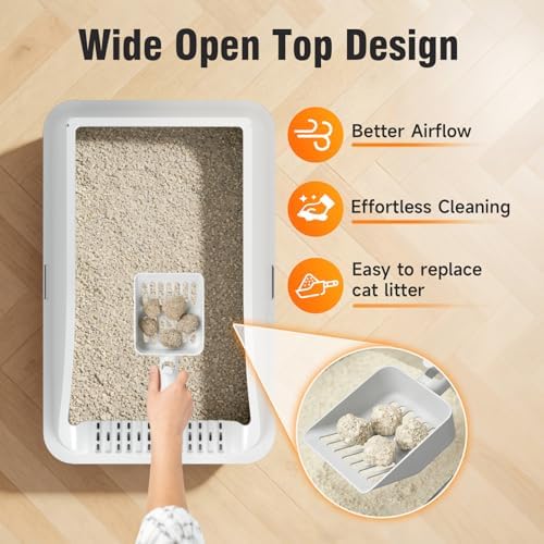 2PACK Stainless Steel Cat Litter Boxes XL Large Metal Pan Include Scoop - Image 6